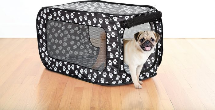 Pop-Open Single Door Collapsible Soft-Sided Dog Crate