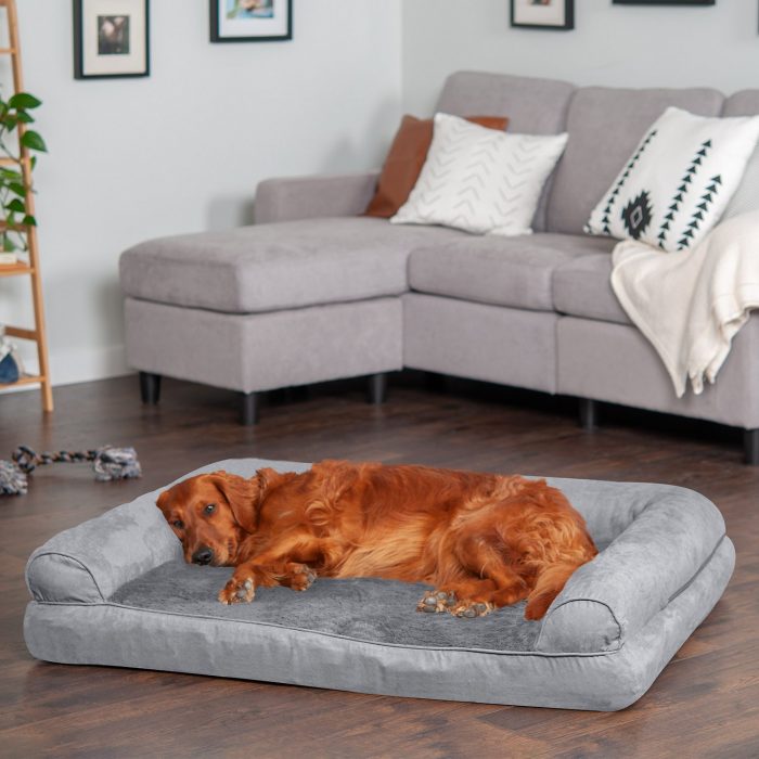 Plush & Suede Full Support Orthopedic Sofa Dog & Cat Bed