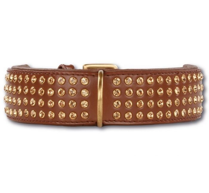 Doxtasy Dog Collar Swarovski Extreme Brown 45mm