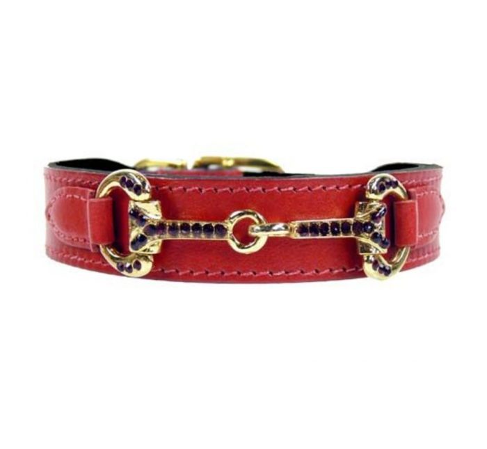 Hartman and Rose Dog Collar Horse & Hound Ferrari Red