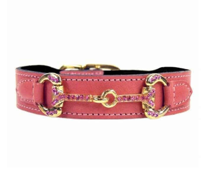 Hartman and Rose Dog Collar Horse & Hound Petal Pink