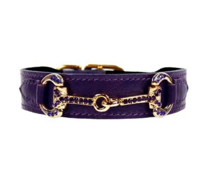 Hartman and Rose Dog Collar Horse & Hound Royal Purple